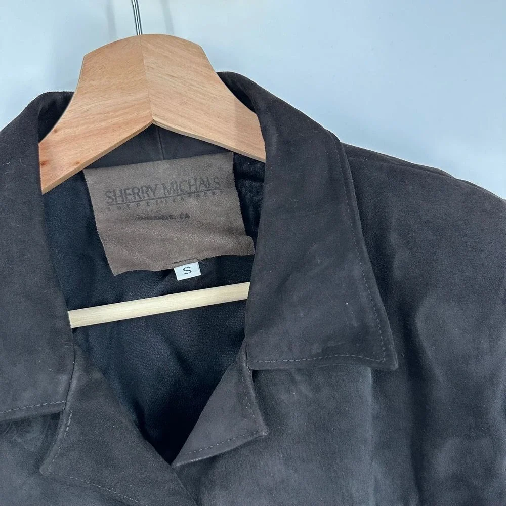 Sherry Michals Suede Jacket Soft Brown Small Womens‎ Soft Floppy Vintage
